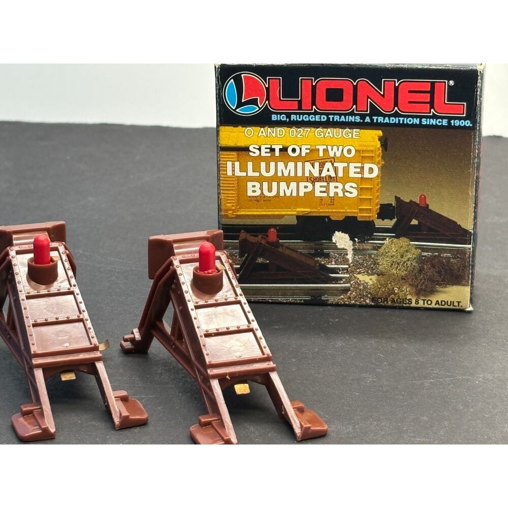 Vintage Lionel Illuminated Bumpers (2) O O27 Gauge w/ Box 6-12715